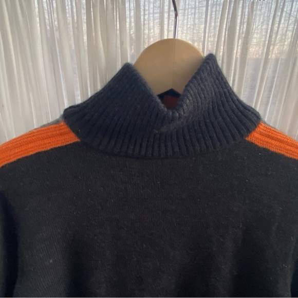 EUC Dale of Norway - LAHTI Mens wool zip-up sweater, dark grey & orange, size M - Picture 4 of 11